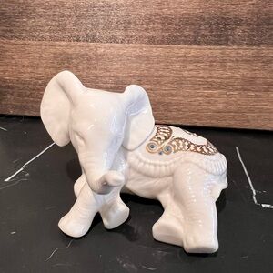 Vintage Rare Laying Elephant Calf China Jewels